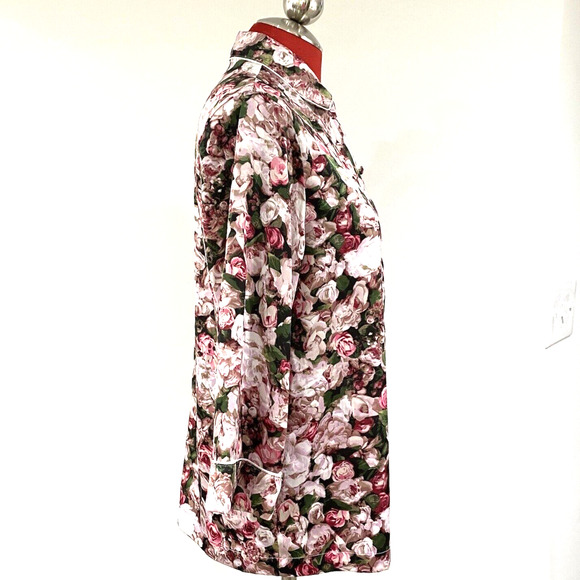 Kate Spade Dream A Little Dream PJ Top XS Navy Print 3/4 Sleeve Button Front - Picture 6 of 8